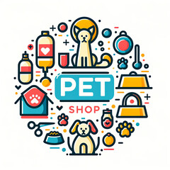 Pet Store Logo, Pet Shop Logo, Pet Care Grooming Service Logo