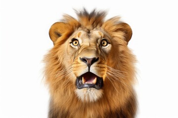 驚くライオンの顔,Generative AI AI画像