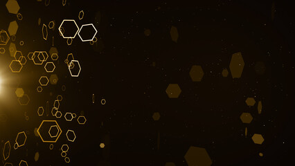 Particles hex event game trailer titles cinematic openers digital technology background