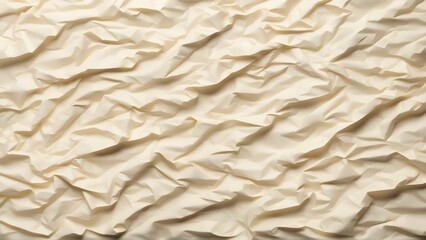 Background of crumpled paper, yellow paper crumpled texture