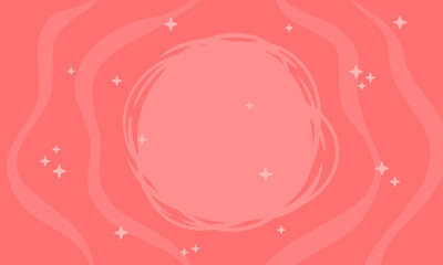 Vector red romantic abstract background with stars and circles