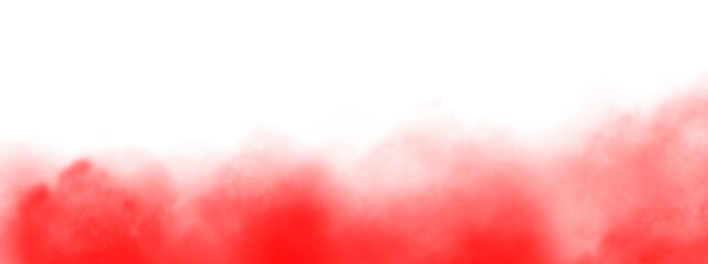 Red Vector isolated smoke PNG. Steam explosion special effect. Effective texture of steam, smoke, fog, clouds, Background of smoke vape