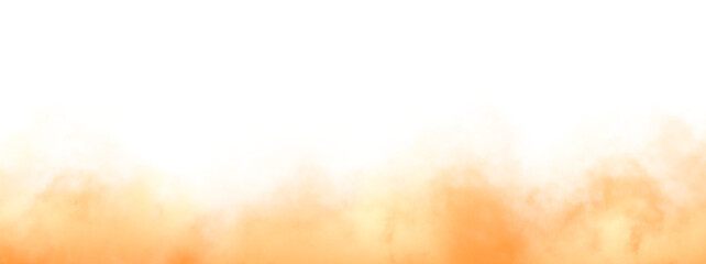 Mix Color smoke Vector isolated smoke PNG. Orange and Cream. Steam explosion special effect. Effective texture of steam, smoke, fog, clouds, Background of smoke vape