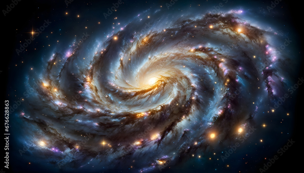 Wall mural galaxy in space. abstract space background with stars and nebula.
