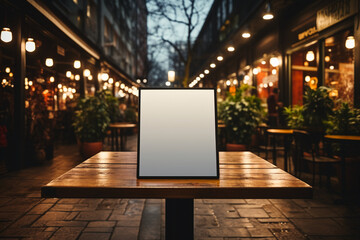 display blank clean screen or signboard mockup for offers or advertisement in public area - Powered by Adobe