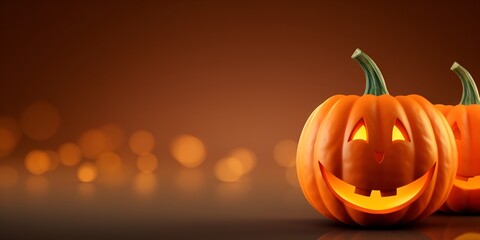 Fototapeta premium Spine Tingling Halloween Pumpkin Backdrop, Ideal for a Truly Creepy Halloween
