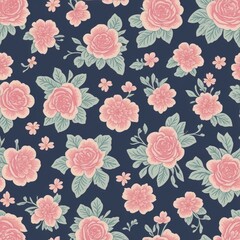 beautiful floral flower seamless pattern background for premium product ai generated