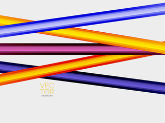 Abstract color straight lines vector background