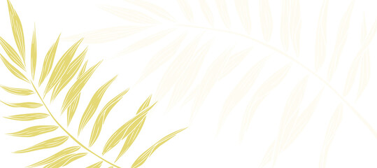 Yellow Palm Leaf Abstract background Wallpaper