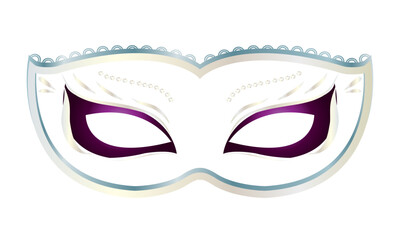 Vector venetian carnival mask on white background