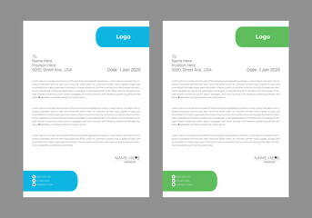 Obraz premium Business letterhead design template vector.