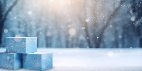 A Winter Wonderland of Elegance, Christmas Product Showcase with Bokeh Lights