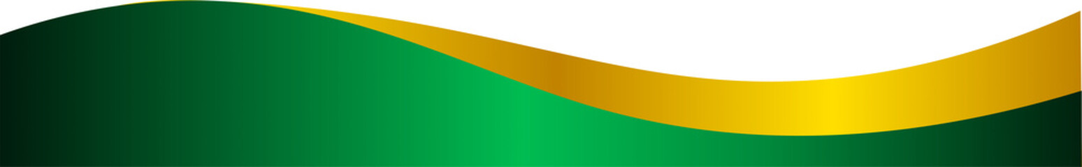 Green and Gold Border Frame Design Element Isolated Vector