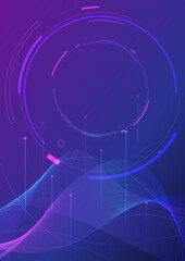 Abstract purple background and black, tech product background , tech event poster and The purple cyber digital poster concept , Purple Gradient Background 