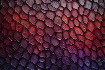 Red hues lizard skin, organic surface material texture - obrazy, fototapety, plakaty