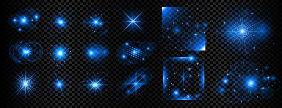 starry blue magical beam light background in collection