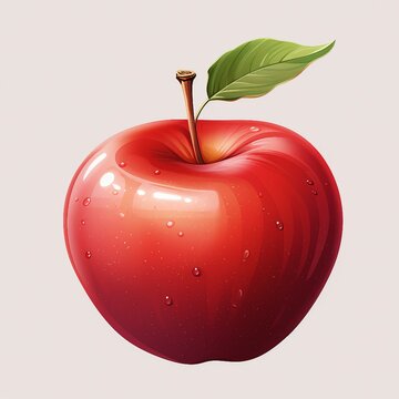 fresh red apple fruit, game art, generative AI