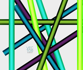 Fototapeta premium Abstract color straight lines vector background