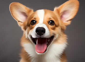 cute little corgi dog portrait