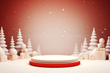 Podium display for product mockup