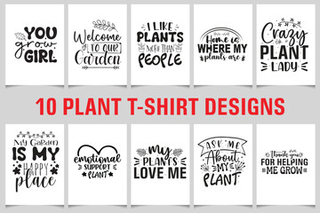 Plant T-shirt Design Bundle, Plant Lover SVG Bundle, Plant svg, Plant Quotes Svg, houseplant svg, Plant Mom Svg, funny plant quote, garden quote svg,crazy plant lady svg