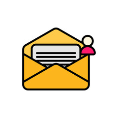 Email Icon - Colored Outline