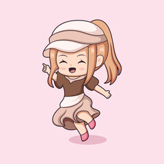 Chibi Anime Character Design Illustration