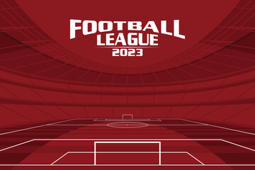 Football Soccer League 2023 Championship Background Vector for Poster and Flyer - obrazy, fototapety, plakaty