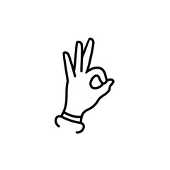 minimalist line okay symbol