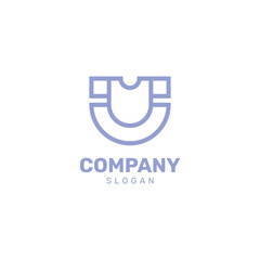 Logo combination letter u and tshirt