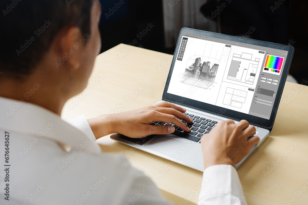 Aufkleber architectural design modish software application for architect business and professional designer