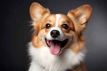 cute little corgi  dog portrait