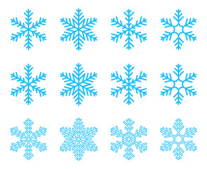Fototapeta na wymiar Snowflake icon set