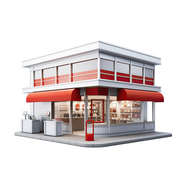 Shopping Building ,transparent background
