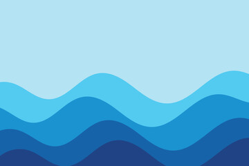 Abstract Water wave vector illustration design background