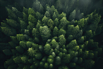 Fototapeta na wymiar Aerial view of a forest for wallpaper, background and zoom meeting background