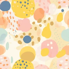 Foto op Plexiglas Confetti cartoon repeat pattern, party birthday festival decorations simple abstract background © Roman