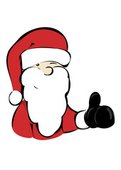 Daumen hoch von Santa Claus