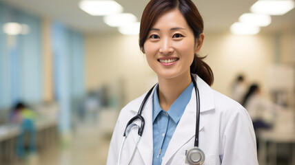 アジア人の女医