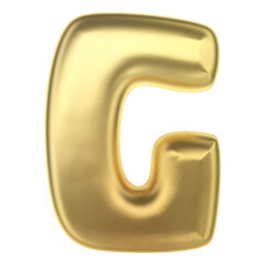 H Font Gold 3D Render