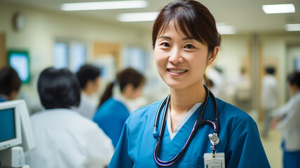 アジア人の女医