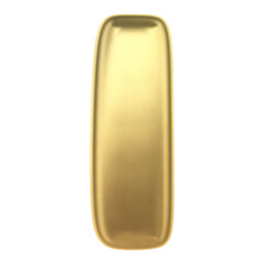 J Font Gold 3D Render