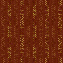 decorative art. hand drawn squares and crosses. brown repetitive background. vector seamless pattern. geometric fabric swatch. wrapping paper. design template for textile, linen, home decor