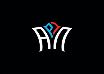 APN initial monogram letter business and simple modern logo.