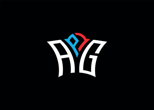 APG initial monogram letter business and simple modern logo.