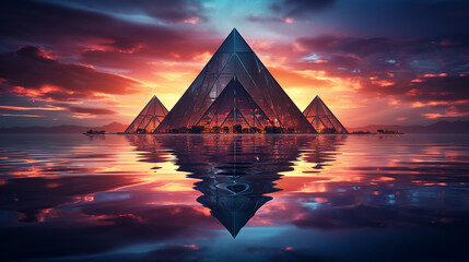 pyramid HD 8K wallpaper Stock Photographic Image 