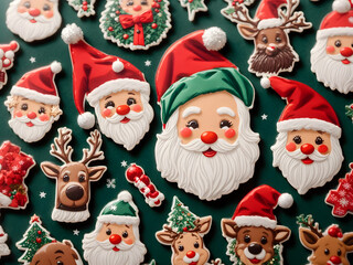 A set of Christmas stickers