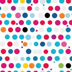 Colorful dots abstract repeat pattern