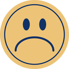 Fototapeta premium Cute Retro Emoji Sticker