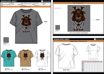  STREETWEAR VECTOR DIGITAL DTG DTF HEAT TRANSFER STICKER SUBLIMATION PRINT T SHIRT TECHPACK MEASUREMENT LAYOUT TEMPLATE DESIGN